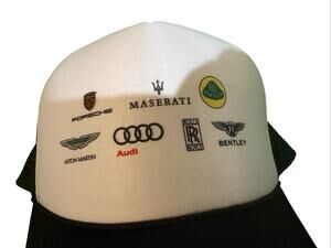 Cobra Trucker Hat Luxury Car Logos Porsche Maserati Audi Snapback White Black